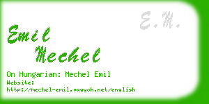 emil mechel business card